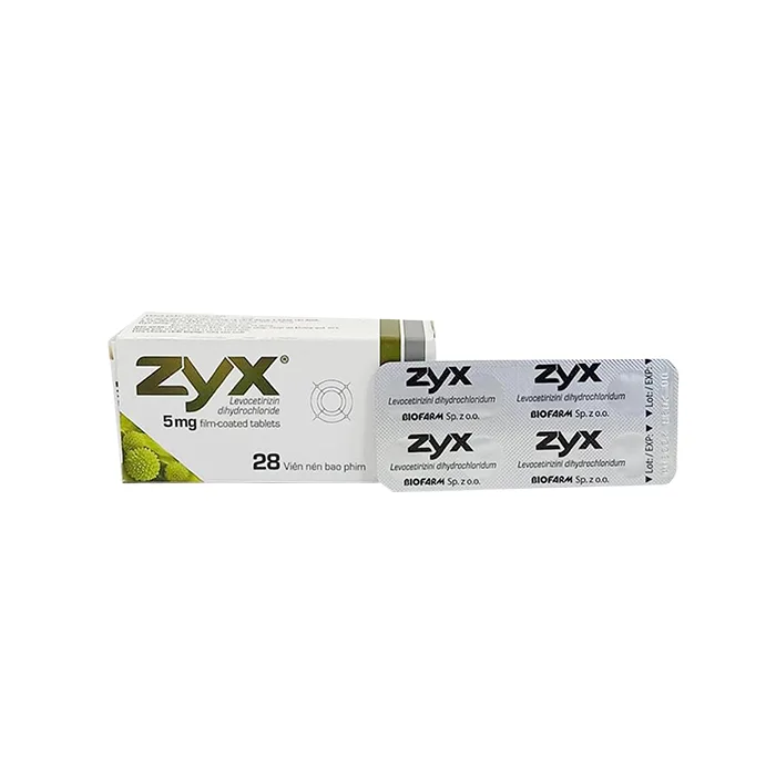 Zyx 5mg Biofarm (4 vỉ x 7 viên)