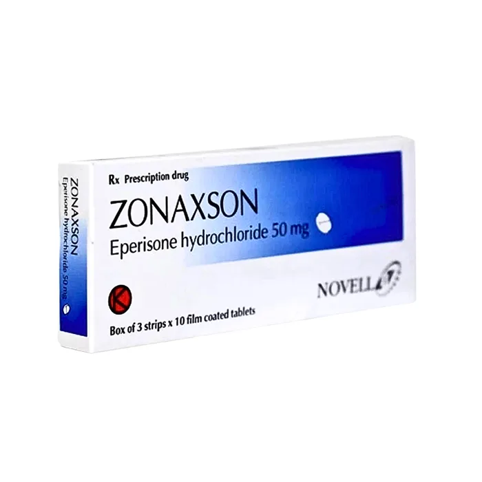 Zonaxson 50mg Novell (3 vỉ x 10 viên) - Điều trị chứng tăng trương lực cơ