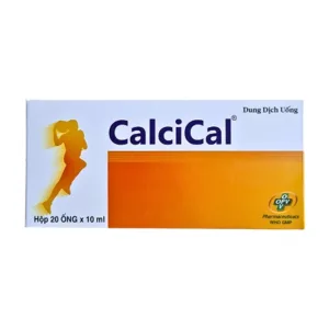 Calcical (20 ống x 10ml) - Dung dịch uống bổ sung calci và magie trong trường hợp suy nhược chức năng