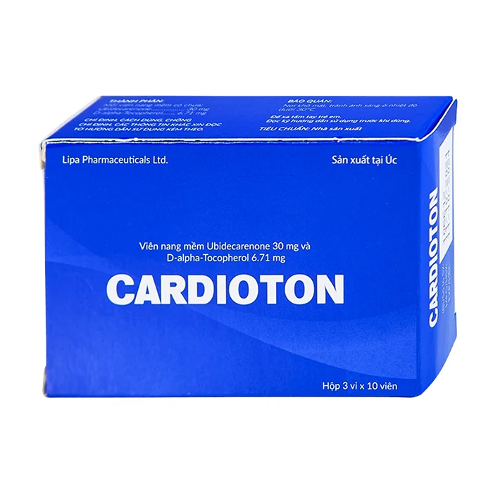 Cardioton Lipa Pharmaceuticals (3 vỉ x 10 viên) - Điều trị suy tim, tăng huyết áp, thiếu máu cơ tim