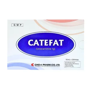 Catefat (20 ống x 10ml) - Dung dịch uống điều trị đau thắt ngực, nhồi máu cơ tim