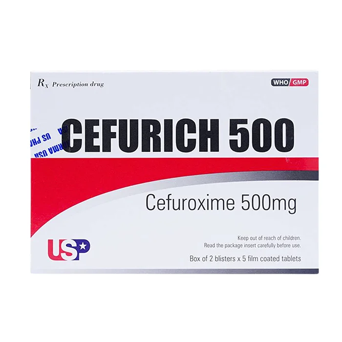 Cefurich 500mg (2 vỉ x 5 viên) - Điều trị nhiễm khuẩn