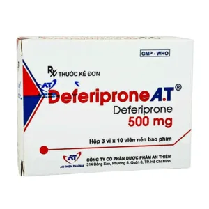 Deferiprone A.T 500mg (3 vỉ x 10 viên) - Điều trị nhiễm Hemosiderin
