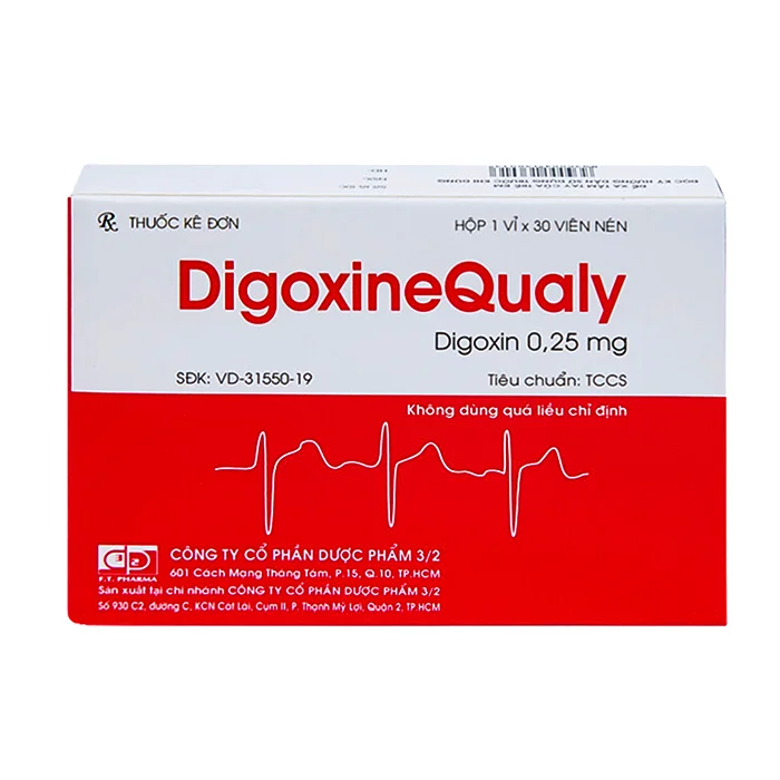 DigoxineQualy (1 vỉ x 30 viên) - Điều trị suy tim sung huyết, rung nhỉ