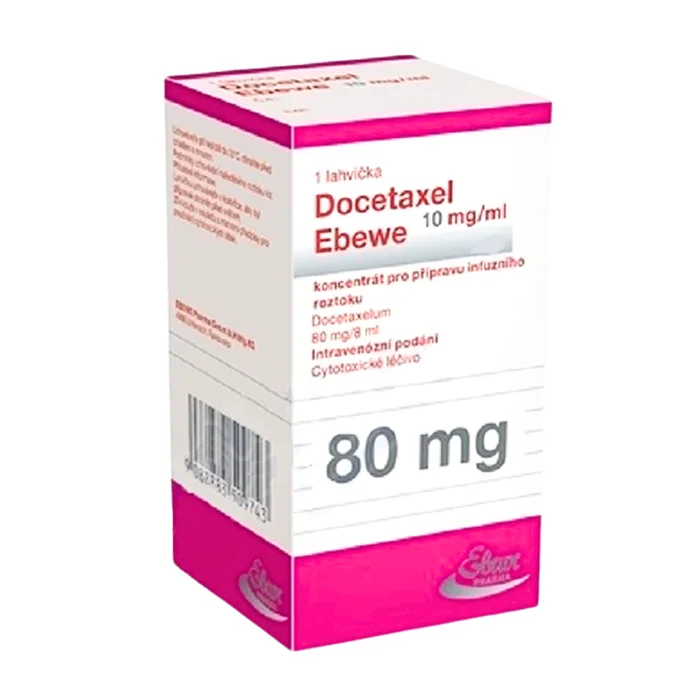 Docetaxel Ebewe 80mg - Điều trị một số loại ung thư vú, phổi, tuyến tiền liệt, dạ dày, đầu và cổ