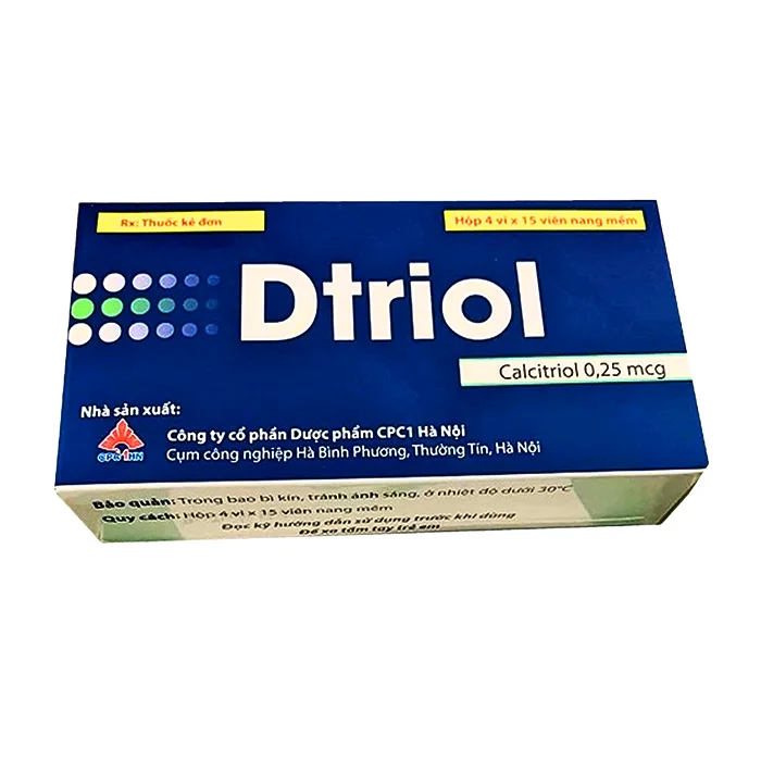Dtriol 0.25mcg (4 vỉ x 15 viên) - Điều trị loãng xương