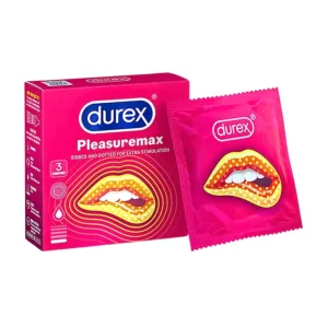 Bao cao su Durex Pleasuremax có chấm nổi 56mm (hộp 3 cái)