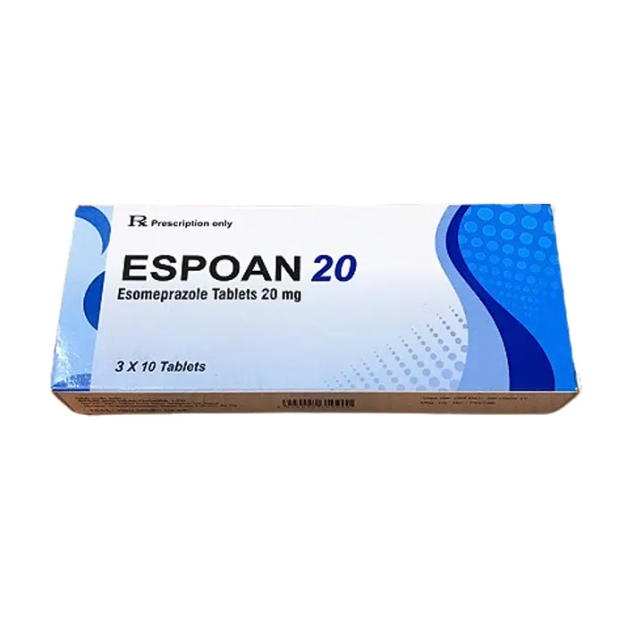 Espoan 20mg (3 vỉ x 10 viên) - Dự phòng và điều trị tình trạng tái viêm loét dạ dày, tá tràng