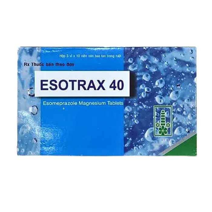 Esotrax 40 (3 vỉ x 10 viên) - Điều trị trào ngược dạ dày, thực quản, chữa lành loét tá tràng