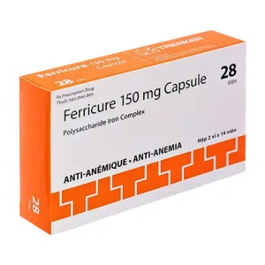 Ferricure 150mg (Sắt nguyên tố) - Điều trị thiếu sắt, thiếu máu do thiếu sắt
