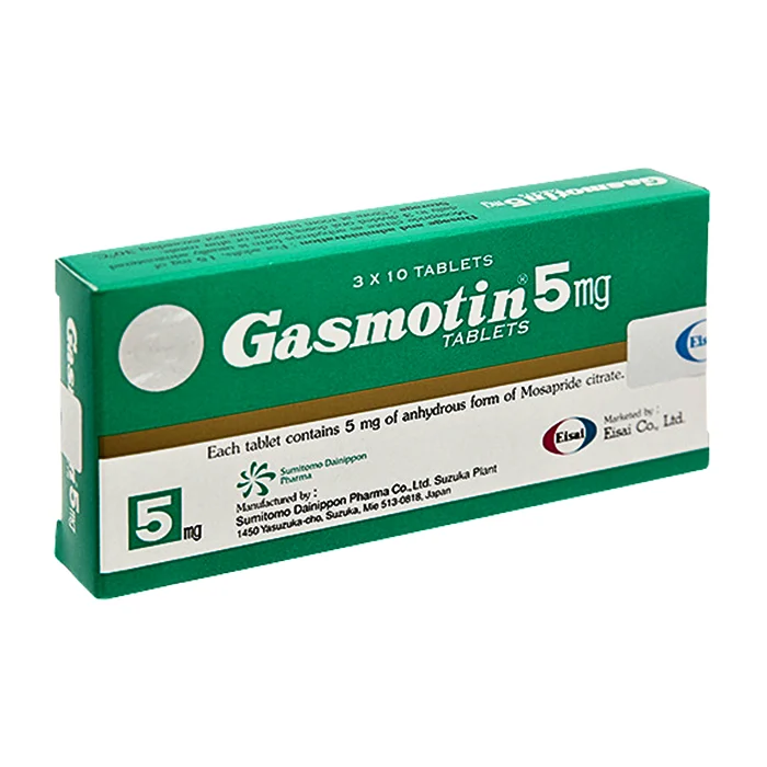 Gasmotin 5mg Eisai (3 vỉ x 10 viên) - Điều trị viêm dạ dày mạn tính