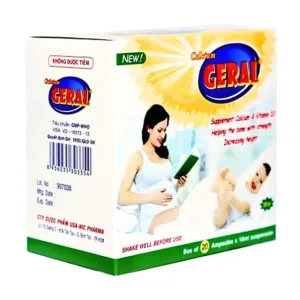 Calcium Geral (20 gói x 15ml) - Hỗn dịch uống trị còi xương, co giật