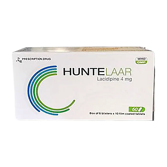 Huntelaar 4mg (6 vỉ x 10 viên) - Điều trị tăng huyết áp