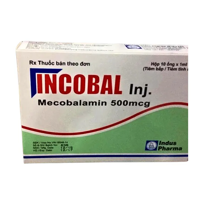 Incobal 500mcg Inj (10 ống x 1ml) - Thuốc trị thần kinh ngoại biên
