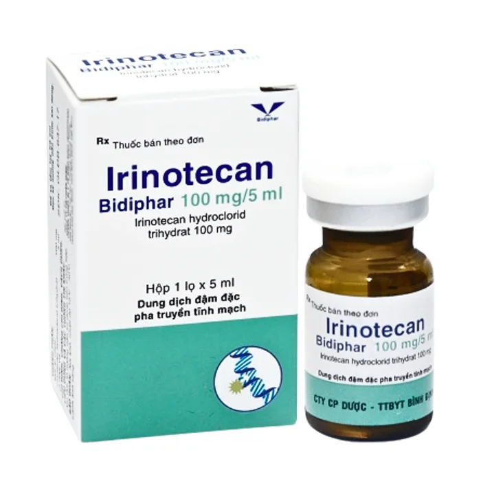 Irinotecan Bidiphar 100mg/5ml - Điều trị cho những bệnh nhân ung thư biểu mô đại trực tràng tiến triển