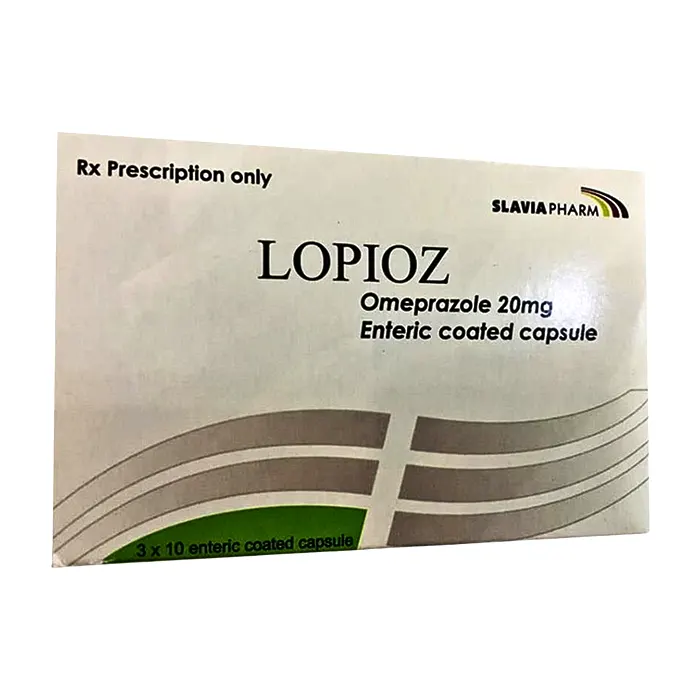 Lopioz 20mg (3 vỉ x 10 viên) - Giúp điều trị viêm loét dạ dày, tá tràng