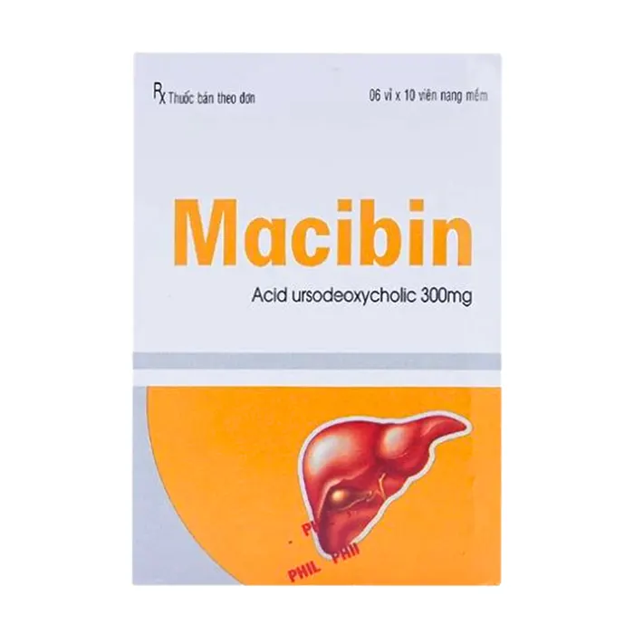 Macibin 300mg (6 vỉ X 10 viên) - Giúp làm tan sỏi mật, điều trị xơ gan
