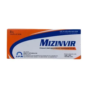 Mizinvir 0.5Mg (3 vỉ x 10 viên) - Điều trị chứng nhiễm virus viêm gan B mạn tính