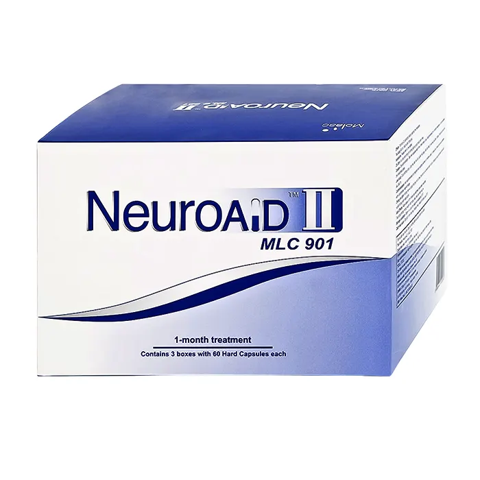 NeuroAID II MLC 901 (3 hộp x 60 viên) - Điều trị phục hồi chức năng cho bệnh nhân đột quỵ
