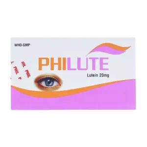Philute lutein 20mg (3 vỉ x 10 viên) - Cung cấp dưỡng chất cần thiết cho hoạt động của mắt, chống khô mắt