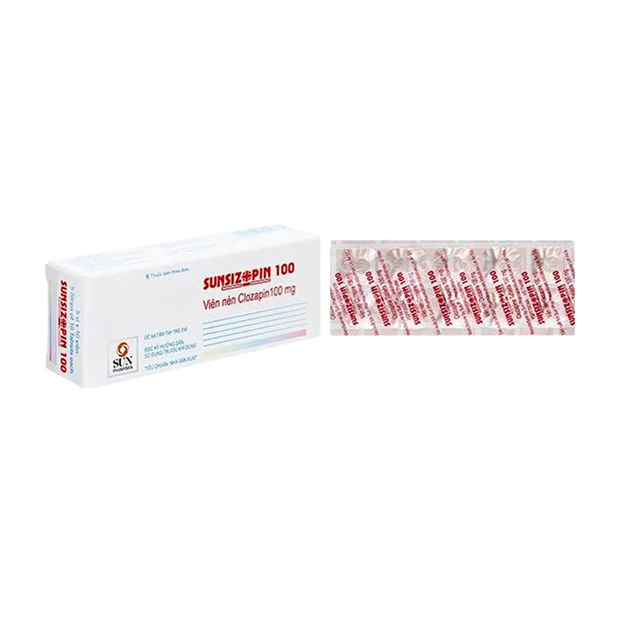 Sunsizopin 100 Sun (5 vỉ x 10 viên) - điều trị tâm thần phân liệt