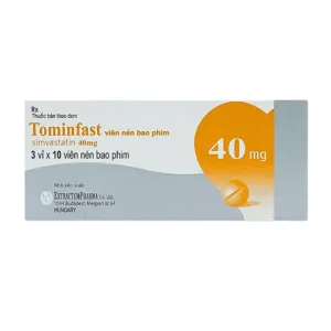 Tominfast 40mg Extra (3 vỉ x 10 viên) - Điều trị ngăn ngừa bệnh mạch vành