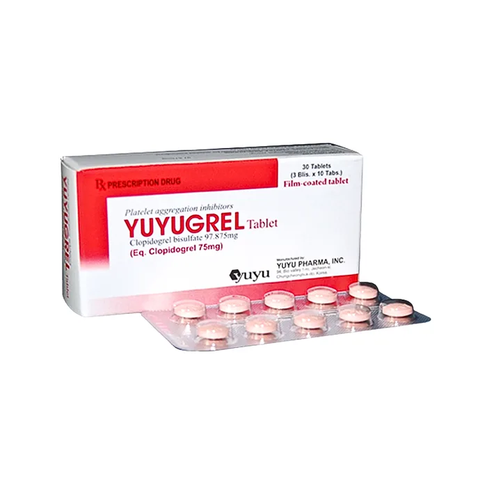 Yuyugrel 75mg (3 vỉ x 10 viên) - Thuốc điều trị nhồi máu cơ tim