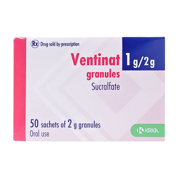 Ventinat 1g (50 gói) - Điều trị triệu chứng viêm loét dạ dày tá tràng