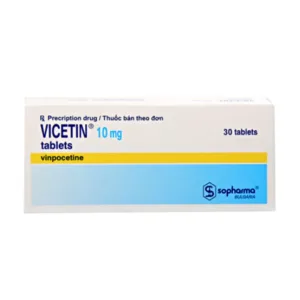 Vicetin 10mg Sopharma (3 vỉ x 10 viên) - Điều trị rối loạn mạch máu, rối loạn tuần hoàn máu não