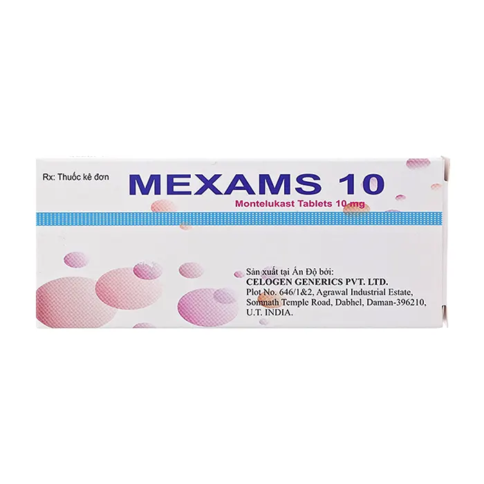 Mexams 10 (3 vỉ x 10 viên) - Điều trị hen, viêm mũi dị ứng theo mùa