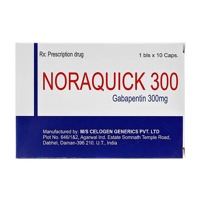 Noraquick 300 (1 vỉ x 10 viên) - Điều trị động kinh và đau thần kinh