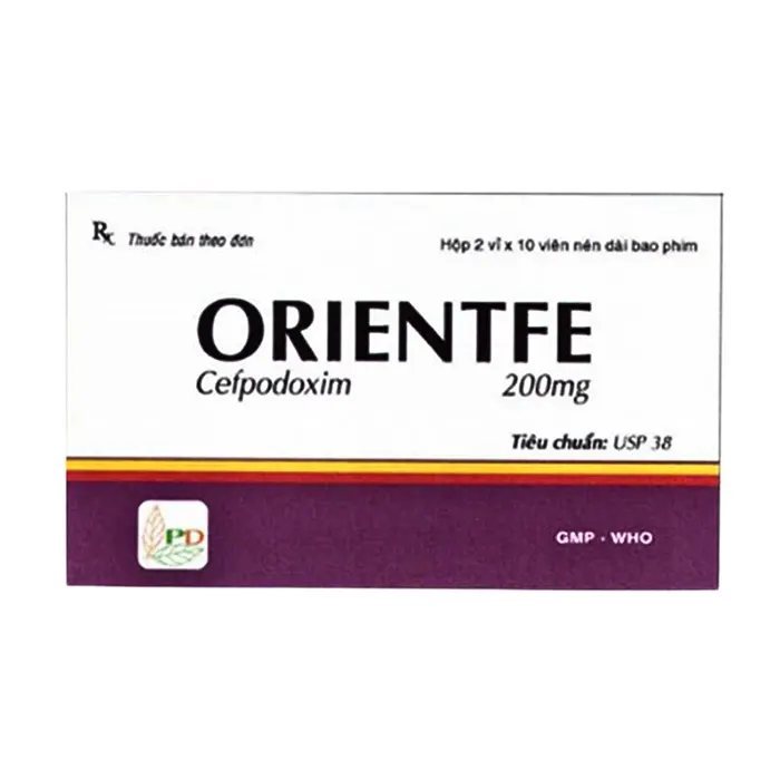 Orientfe (1 vỉ x 10 viên) - Điều trị nhiễm đường hô hấp, đường tiết niệu