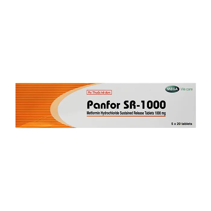 Panfor SR-1000 (5 vỉ x 20 viên) - Điều trị bệnh đái tháo đường tuýp 2