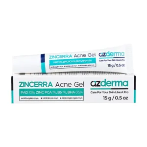 Zincerra Acne Gel 15g - PAD 10%, Zinc PCA 1%, B5 1%, BHA 0.5%