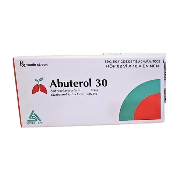 Abuterol 30 (2 vỉ x 10 viên) - Điều trị viêm phế quản, viêm khí – phế quản