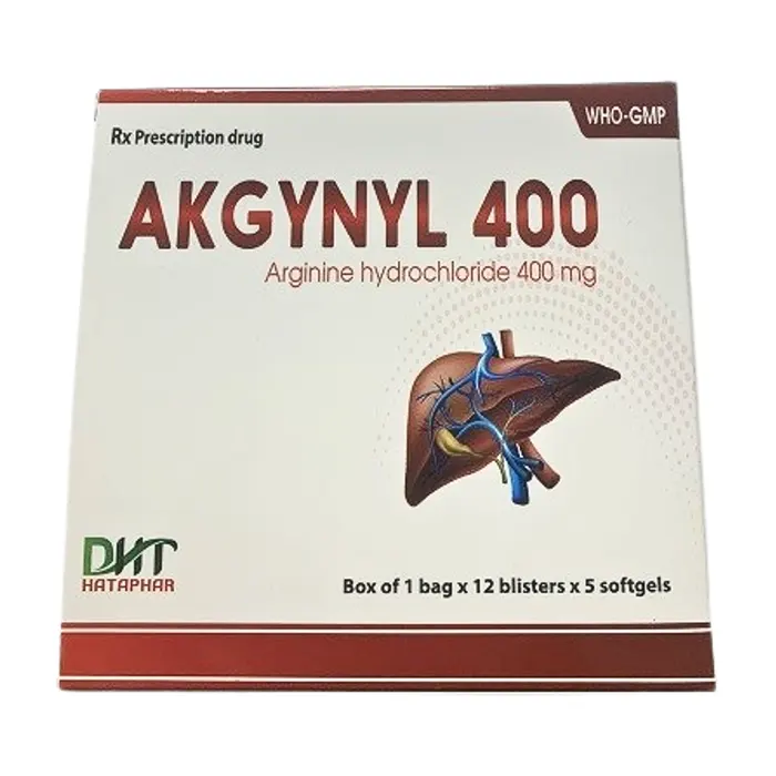 Akgynyl 400 (Arginin) - Điều trị hỗ trợ các bệnh lý gan mật