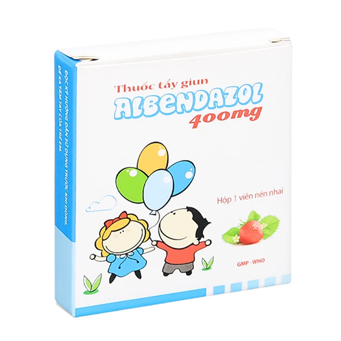 Albendazol Hataphar 400mg (1 vỉ x 1 viên) - Điều trị giun sán
