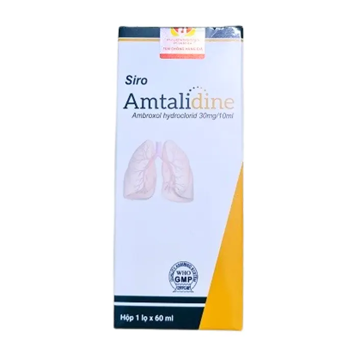Siro Amtalidine 30mg/10ml (60ml) - Điều trị các bệnh cấp và mạn tính ở đường hô hấp