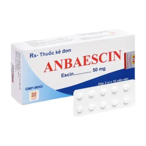 Anbaescin 50mg (3 vỉ x 10 viên) - Điều trị tụ máu, chống viêm, chống phù nề