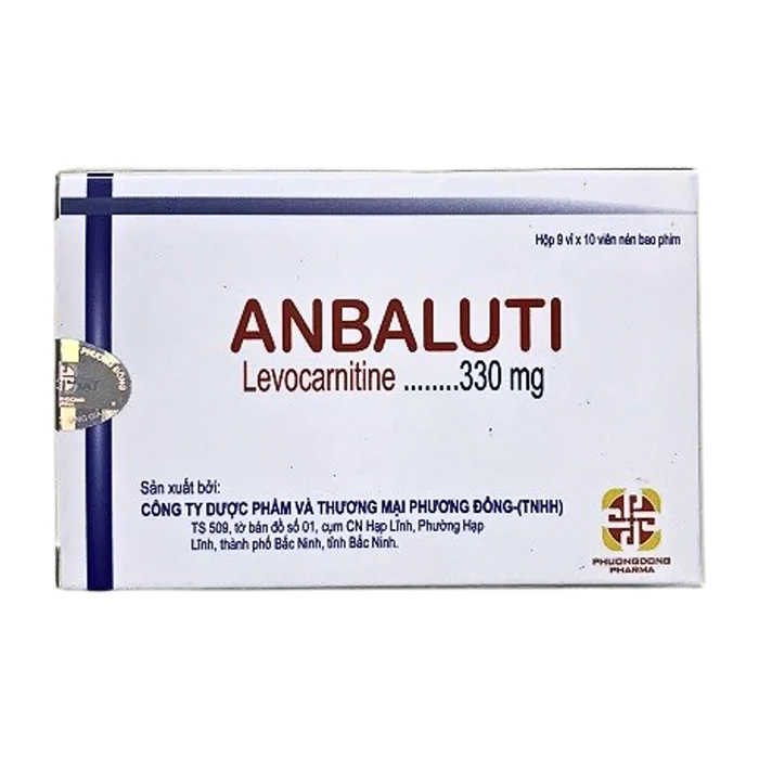 Anbaluti 330mg (9 vỉ x 10 viên) - Điều trị thiếu hụt carnitine nguyên phát và thứ phát
