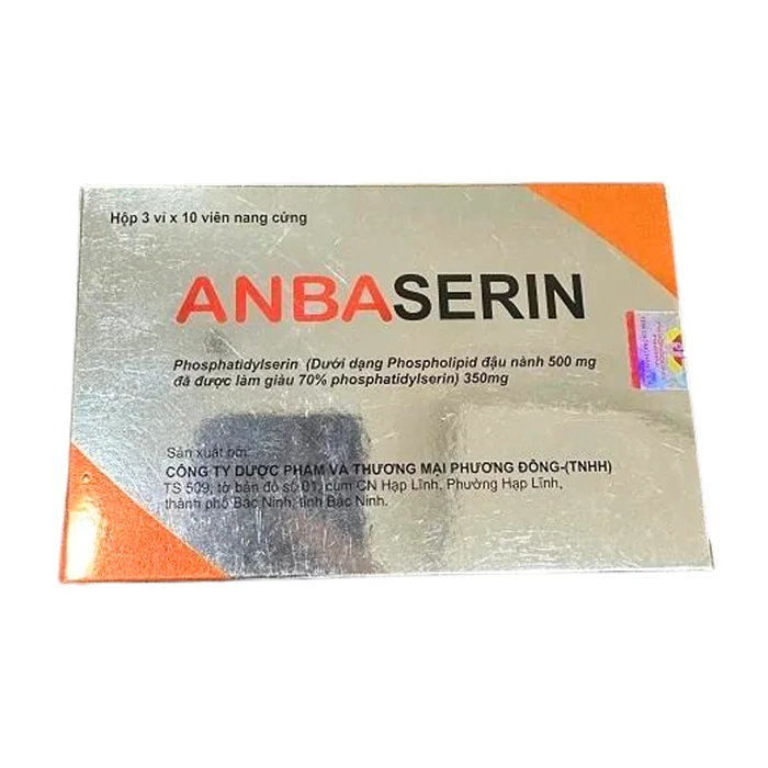 Anbaserin 350mg (3 vỉ x 10 viên) - Điều trị suy giảm nhận thức, bao gồm bệnh Alzheimer, suy giảm trí nhớ
