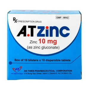 A.T Zinc 10mg (10 vỉ x 10 viên) - Điều trị tiêu chảy kéo dài