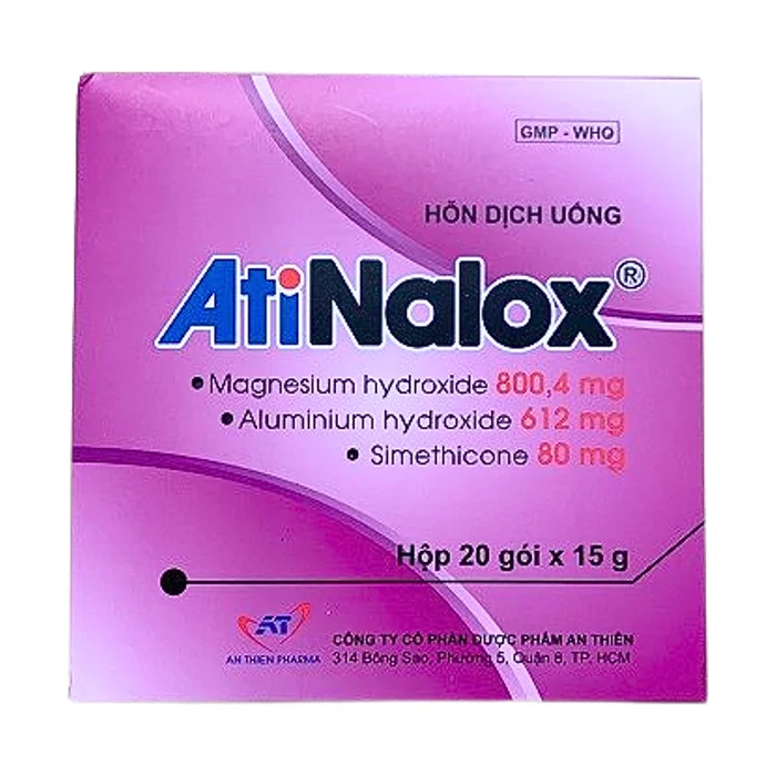 AtiNalox (Magnesium) - Điều trị viêm loét dạ dày - tá tràng cấp, mạn tính
