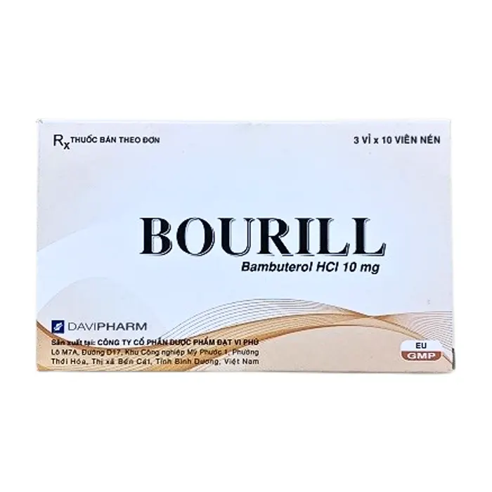 Bourill 10mg (3 vỉ x 10 viên) - Điều trị hen phế quản hiệu quả