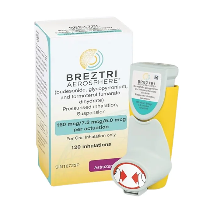 Breztri 160/7.2/5mcg (120 liều) - Thuốc hít giảm co thắt phế quản cấp tính