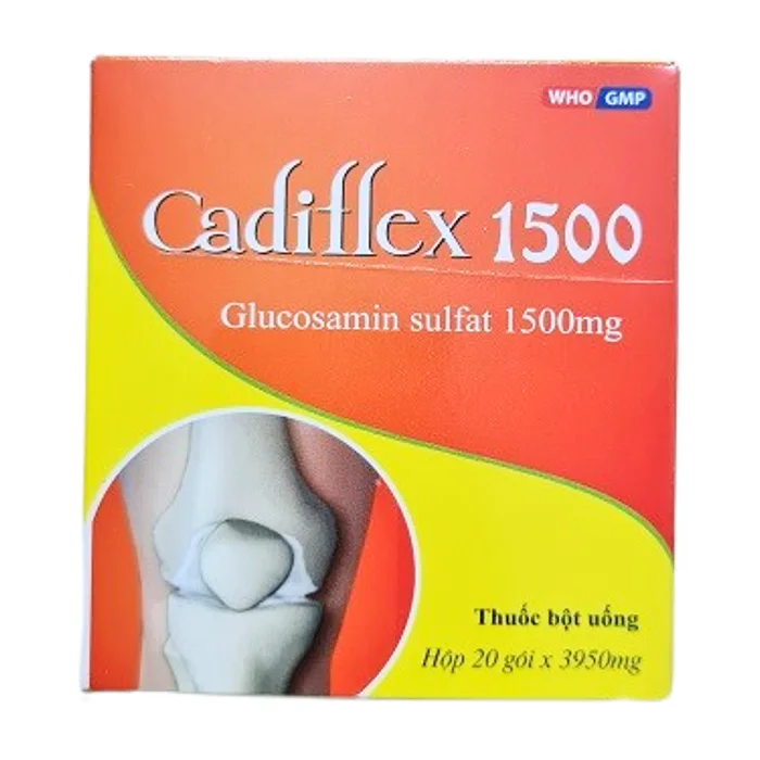 Cadiflex 1500 (20 gói x 3950mg) - Giảm triệu chứng của thoái hóa khớp gối
