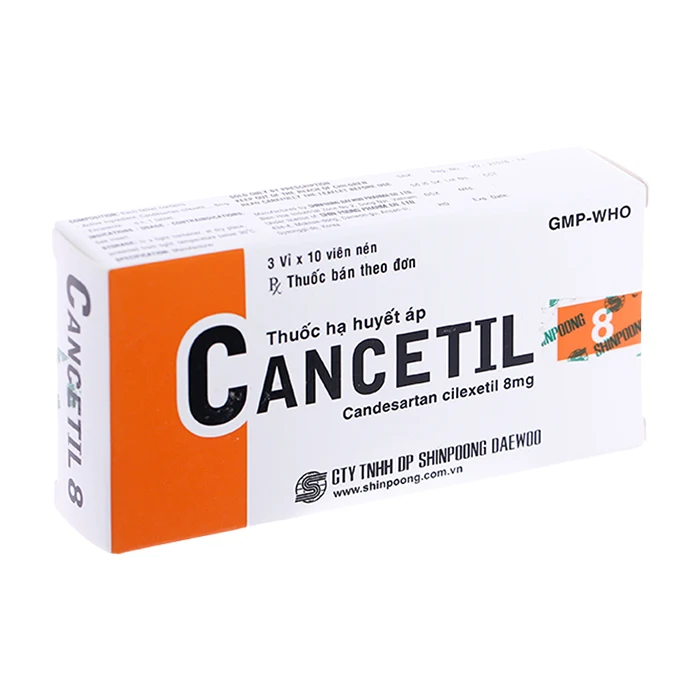 Cancetil 8mg Shinpoong Daewoo (30 viên) - Điều trị tăng huyết áp