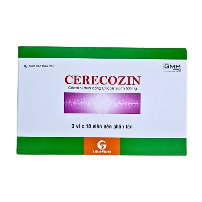 Cerecozin 500mg (3 vỉ x 10 viên) - Hỗ trợ cải thiện trí nhớ