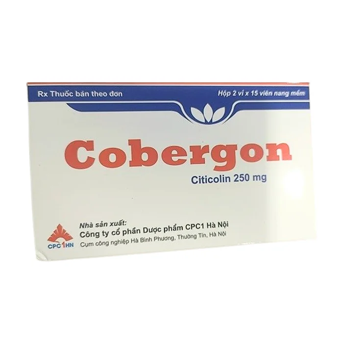 Cobergon 250mg (2 vỉ x 15 viên) - Hỗ trợ điều trị đau đầu, rối loạn tuần máu não