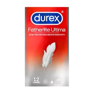 Durex Fetherlite Ultima (12 cái) - Bao cao su siêu mỏng dùng tránh thai và các bệnh lây nhiễm